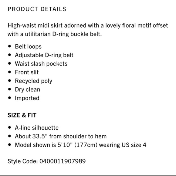 AMUR | ODINA Fuchsia High-Waisted Floral Long Skirt Sz 0 - Picture 7 of 15